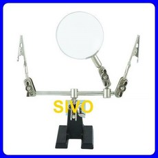 輔助夾附放大鏡2.5倍x65mm 模型 珠寶 PC板 細小物品 加工好幫手, 1個