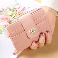 MontantGet 女款人氣短夾迷你名牌卡夾壓花絎縫