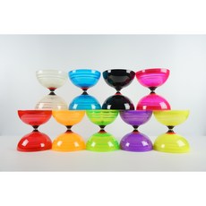 三鈴SUNDIA 炫風透明三培鈴 扯鈴 培林 三培鈴 炫透三培鈴, 紅色, 含扯鈴木棍, 1套