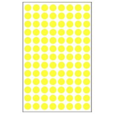 원형스티커 분류라벨 지름9mm 7매입 노랑 305Y gas+84116tn