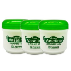 그린 백색 바세린 100g 페트톨라튬 수분보습 크림 바디 피부 약국, 3개