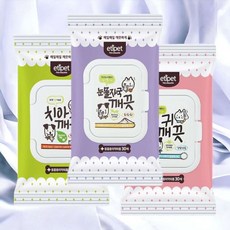 반려묘 반려견 세정티슈 30매 눈물 치아 귀세정 펫티슈 고양이물티슈 눈물자국깨끗 고양이바디티슈, 귀깨끗