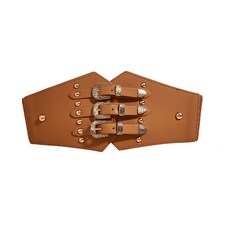 여성 웨이스트 봉 셔츠 장식 밴딩 스터드 허리 와이드 벨트 women's belt 하늘비즈 A25 M333C590