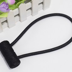 실린더 헤드폰 커튼 마그네틱 버클 윈도우 액세서리 커튼 스트랩 스트랩 방직 부자재, 블랙, 1개