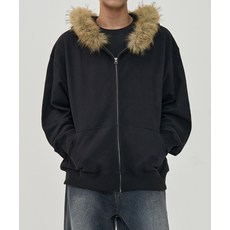 토피 TOFFEE 퍼 스웻 후드 집업 BLACK T5F-FSHZU27BK 406470