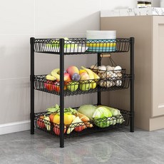 스텐 4단 식기건조대 3단계 보관함 정리대 이동식 수납, 블랙 50너비30높이80 3단 바퀴 포함, 1개