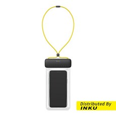 倍思 Let's Go 手機防水袋 IPX8級潛水掛脖 游泳水下拍照 7.2吋通用, 1個, 灰+黃