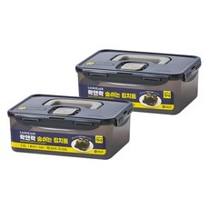 LocknLock 樂扣樂扣 會呼吸的泡菜桶 深灰色, 2.6L, 2個