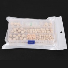 手工DIY飾品配件套裝：項鍊耳環材料包，含九字針龍蝦扣延長鏈鉗子工具, 11號套盒（本色木珠）, 1個