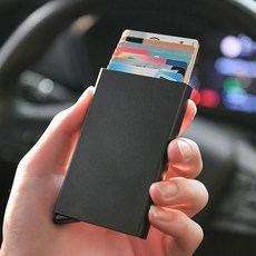 오토메탈 슬라이드 카드 홀더(블랙) 카드지갑rio8+7ELG