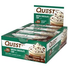 QUEST NUTRITION 能量高蛋白棒 12入組, Mocha Chocolate Chip, 1組