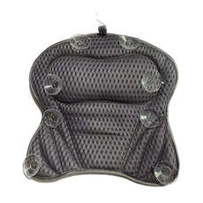 4D 흡착식 욕조 베개 미끄럼 방지 속건 목 보호 베개 호텔 스파용 고반발 목 베개, 01 gray