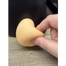 雞蛋造型 軟Q 搖鈴滾動玩具, 黃色捏捏球, 1個