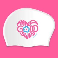 [맥스존] 해버굿스윔WT 롱헤어 대두 수모 긴머리 실리콘 편한 수영모자, 1개, 화이트