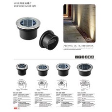 LED太陽能地埋燈 白光暖光/七彩變色, 黑