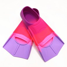 오리발 숏핀스노쿨링 메쉬백증정사이즈, 자색