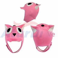 모자 프리다이빙 캐릭터 서핑 귀여운 잠수모 잠수복 번개 만화 프리사이즈, 연근색모자