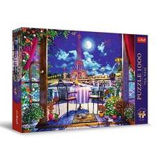 Trefl 프리미엄 플러스 품질 - 퍼즐 티타임: 파리 in 더 Mo온라이트 1000피스 페인팅 향수 이미지 시리즈 완벽한 피스 핏 성인 및 아동용 14세 202947