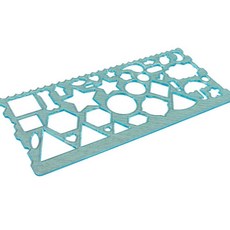 TW 도형자 눈금자 각도기 멀티모형 세트 2종 준비물 학용품 자, 1세트