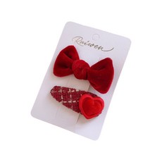 兒童新年髮飾五入組 女童髮夾 蝴蝶結流蘇髮夾 拜年旗袍配飾