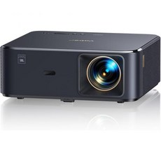 프로젝터 4K 구글 TV와 함께하는 YABER K2s WiFi 6 블루투스 JBL 사운드 돌비 애트모스 자동 초점 및 키스톤 네이티브 1080P 지원 야외 영화 넷플릭스 700, Black, Standard