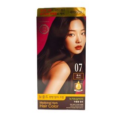 댕기머리 뉴골드 새치머리용 한방 칼라 크림 염색제, 7호 흑색, 2개