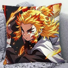 귀멸의 칼날 렌고쿠 쿄주로 쿠션 배게, A