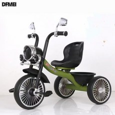 DFMEI 兒童三輪車寶寶嬰兒手推車幼兒腳踏車1-3-5歲小孩童車三輪車輕便, 1個, 1cm, 綠色:參考詳情