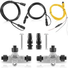 010-11442-00 NMEA 2000 스타터 키트 Garmin ECHOMAP Chirp Plus 전원 케이블 백본 T-커넥터 및 암 수 터미네이터가 있는 드롭 케이블