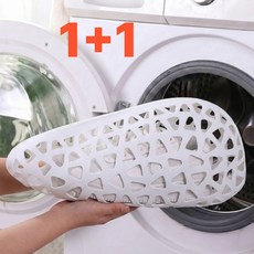 세탁N 실리콘 운동화세탁망 신발 속옷 빨래망 세탁기망 1+1, 2개, 화이트