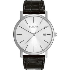 Bulova 남성용 스테인리스 스틸 3핸드 캘린더 데이트 쿼츠 시계