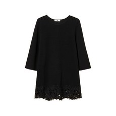 트윈셋 레이스 헴 쿼터 소매 튜닉