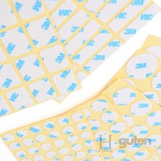 더휴즈 양면 스티커 원형 사각 강력스티커, 원형 12mm