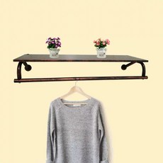 벽선반 행거 가방 벽 매장형 진열 업소용 파이프 걸이, V. 80cm 앤티크 동판, A. 공식 표준 구성