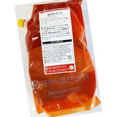 칠리소스3(태원 2K)X5/소스/매운소스/매운맛소스/칠리소스/칠리양념/매운양념/요리용소스/조리용소스/칠리, 1개