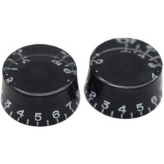 2pcs USA임페리얼 LP 기타 스피드 다이얼 노브 24개 미국 레 폴CTS 포트 블랙용 미세 스플라인 컨트롤, Pack of 2