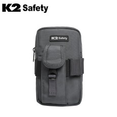 K2 safety 데이 파우치 스마트폰 건설현장 무전기 수납 등산 여행 작업용 다용도 가방, 차콜/FREE