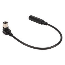 씨와이엘이즈 6.35mm 14인치 암단자에서 MIDI 5핀 수단자 케이블 30cm 11.8인치 검정색 6.35mm에서 DIN 5 90° 키보드 신시사이저 전자피아노용