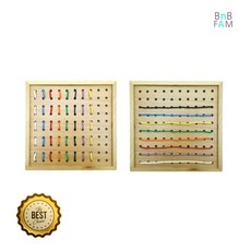 소근육발달 실꿰기 요양원 신체활동 보드판 넣기장난감 도형끼우기교구, 1개