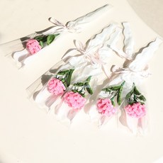 어버이날 스승의날 모루 카네이션 꽃다발 한송이 아 모루카네이션, 5개, 핑크