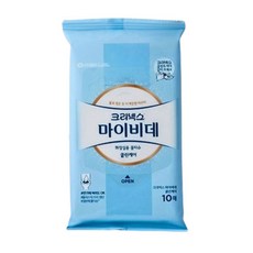 크리넥스 마이비데 클린케어 휴대용 화장실물티슈, 1개, 10매입, 24g