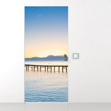 아트박스/꾸밈 gb291-선명한바다일출_현관문시트지