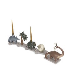 Konges Sløjd 生日列車 BIRTHDAY TRAIN，木製玩具，生日裝飾，派對用品，兒童禮物, 1個, DINOMITE, Multicolor