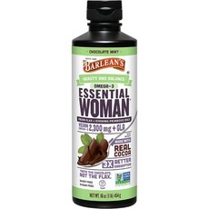 Barlean's Essential Woman Liquid Supplement for Women Flaxseed and Evening Primrose Oil for Healt, Chocolate Mint - 16 oz, 1개