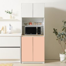블랑누보 아르엘 김치 냉장고장 틈새 냉장고자리 수납장 주방 렌지대 홈카페 키큰장 600, (BAN0004) 핑크 600형