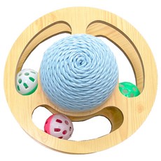 小行星 劍麻軌道玩具 貓咪 劍麻球 逗貓玩具, 1個, 有喵病 小行星劍麻軌道玩具-小號