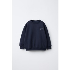 국내배송 ZARA 자라 아동 키즈 주니어 베이직 텍스트 스웨트셔츠 네이비 1880533401 1292906