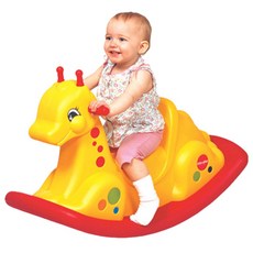 유아 기린 스프링 흔들말 장난감말 장난감목마 유아흔들말, 1개, 혼합색상