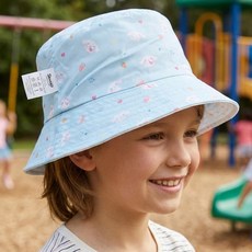 어린이 시나모롤 리버시블 캐릭터 패턴 벙거지 양면 모자 유아 초등학생 햇빛가리개