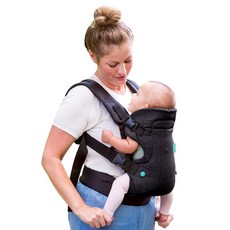 Infantino Flip Luxe 4-in-1 띠 인체공학적 설계 35~73kg Affogato, Black Denim